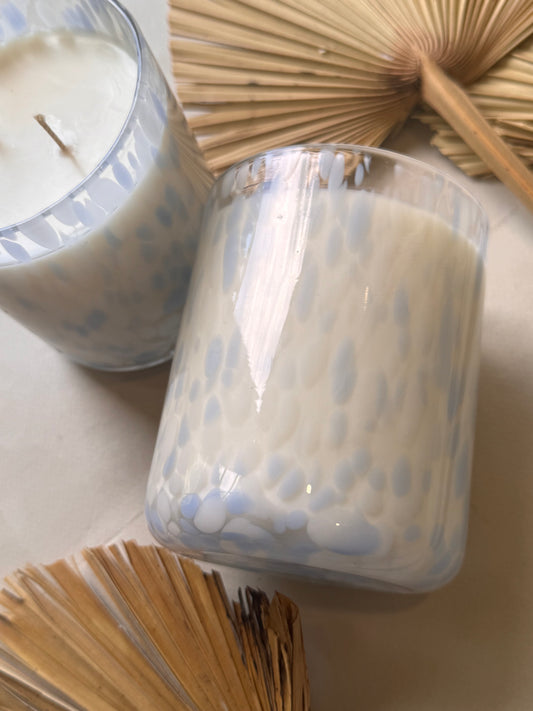 BLOWN GLASS BLUE VESSEL (SEASIDE COTTAGE)